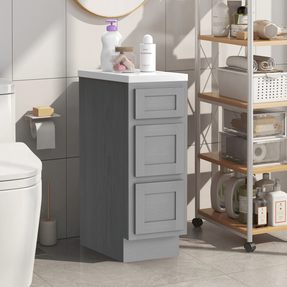 Vanity Art Vanity Cabinet, 12", Silver