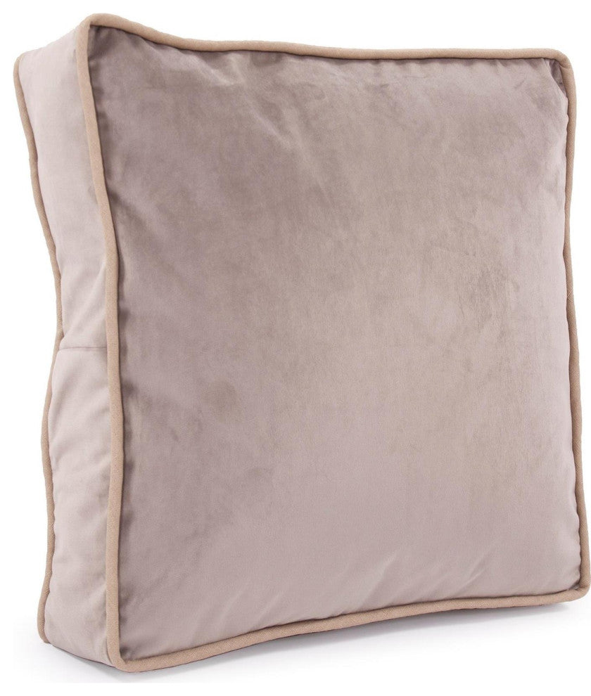 Plush Velvet Gray Gusseted Pillow, 20"
