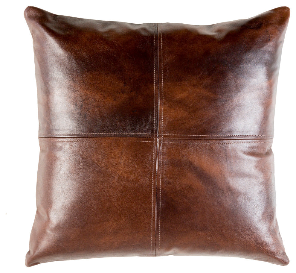 Surya Sheffield SFD-001 20"x20" Pillow Kit, Dark Brown