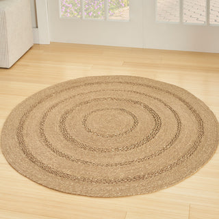 Nourison Natural Seagrass 3' x Round Natural Outdoor Rug