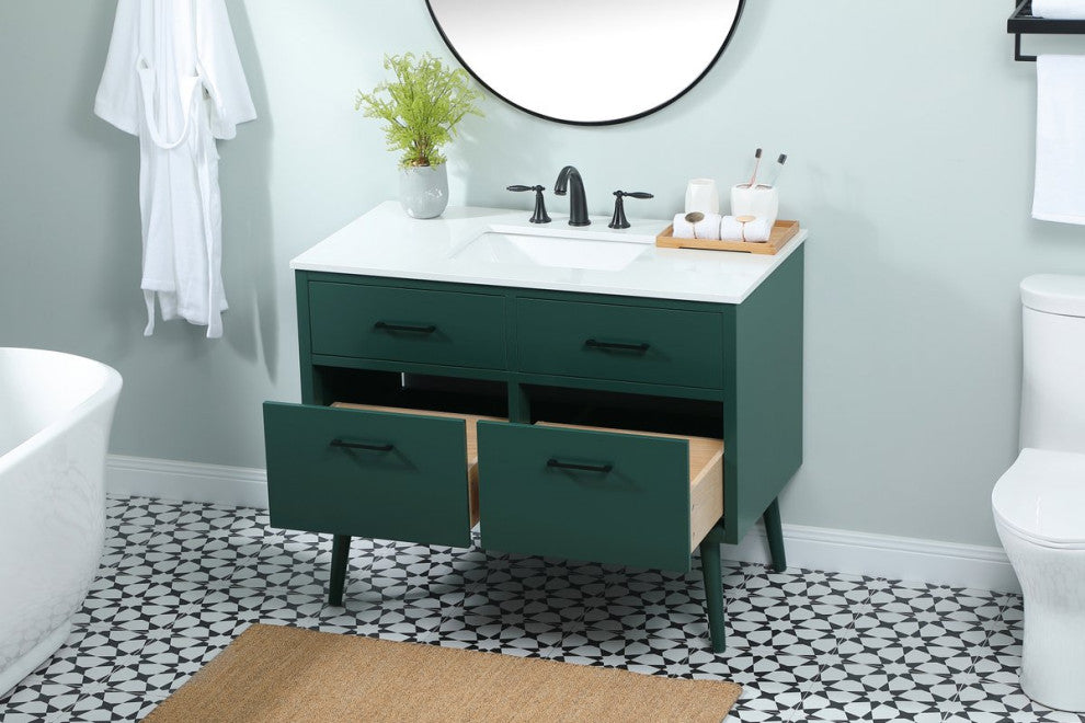 Home Living 42" Bathroom Vanity, Green