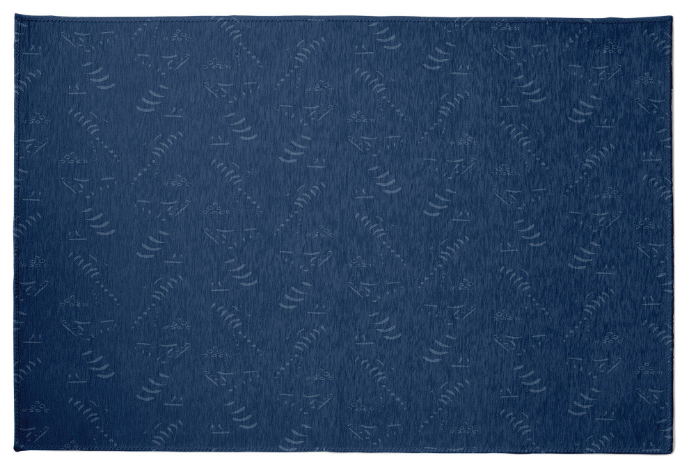 Muted Bongo Rug, Navy, 2'x3'