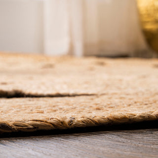 Cassia Round Natural Jute Boho Circle, Natural, 6' Round