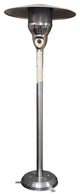 41000 BTU Silver Steel Natural Gas Cylindrical Pole Standing Patio Heater
