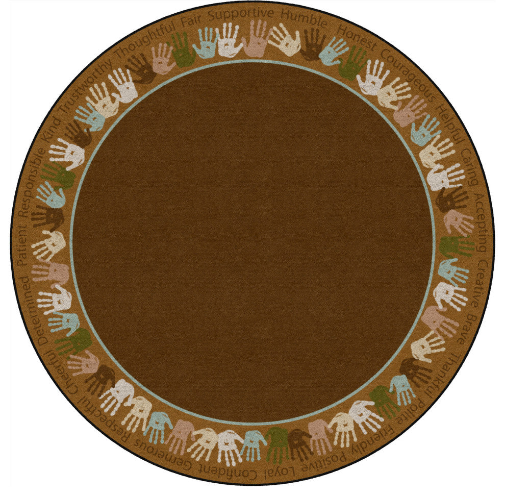 Flagship Carpets FA1327-27FS 6' Helping Hands EarthTone Rug