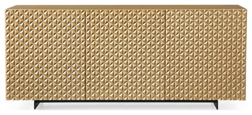 HomeRoots 70.5" X 19.5" X 30" Gold Buffet
