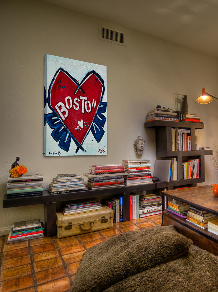 "Boston Heart" Painting Print on Canvas by Tori Campisi