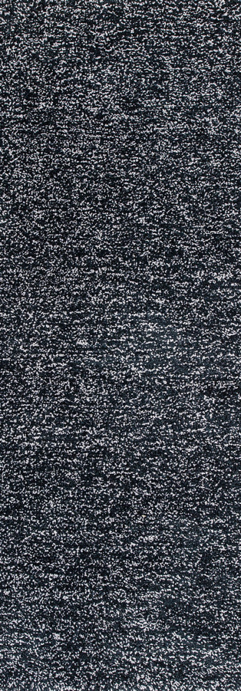 KAS Bliss 1583 Black Heather Shag Area Rug, 8' Round