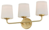 Maxim 12093SW Bristol 3 Light 21"W Vanity Light - Satin Brass