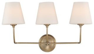 Sylvan Three Light Bathroom Vanity in Vibrant Gold