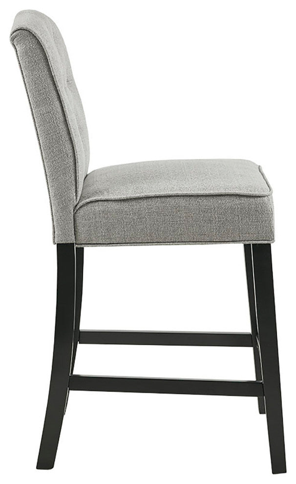 Madison Park Marian Tufted Back 26" Counter Stools, Grey