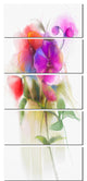 "Bunch of Colorful Orchid Flowers" Flower Wall Art, 5 Panels, 28"x60"