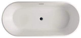 Kube Ovale 67'' Free Standing Bathtub, Black
