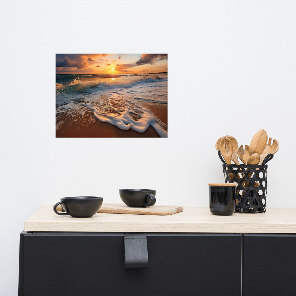Coastal Artwork: California Dreamin' Photorealistic Digital Art Loose, 12" X 16"