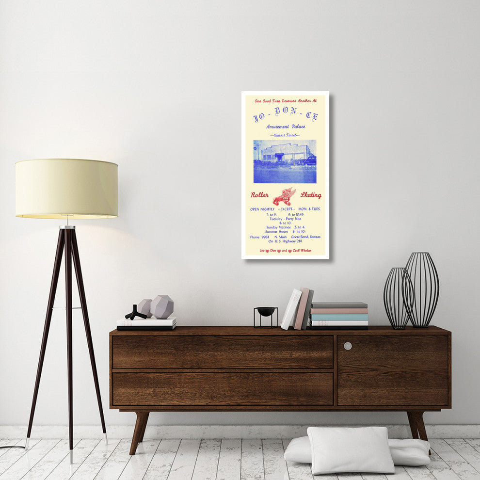 "Jo-Don-Ce Amusement Palace Roller Skating" Print by Retrorollers, 22"x42"