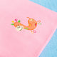 Orange Giraffe - Pink Applique Coral Fleece Baby Throw Blanket (29.5"-39.4")
