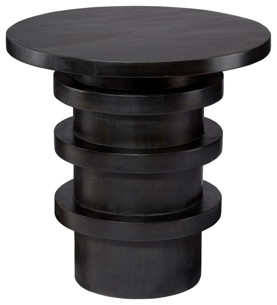 Revolve Wood Side Table, Charcoal