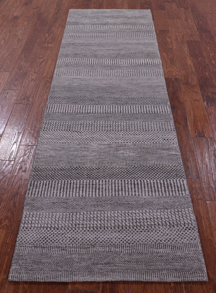 Runner Wool and Silk Savannah Grass Hand-Knotted Rug 2' 8" X 8' 9" Q11979