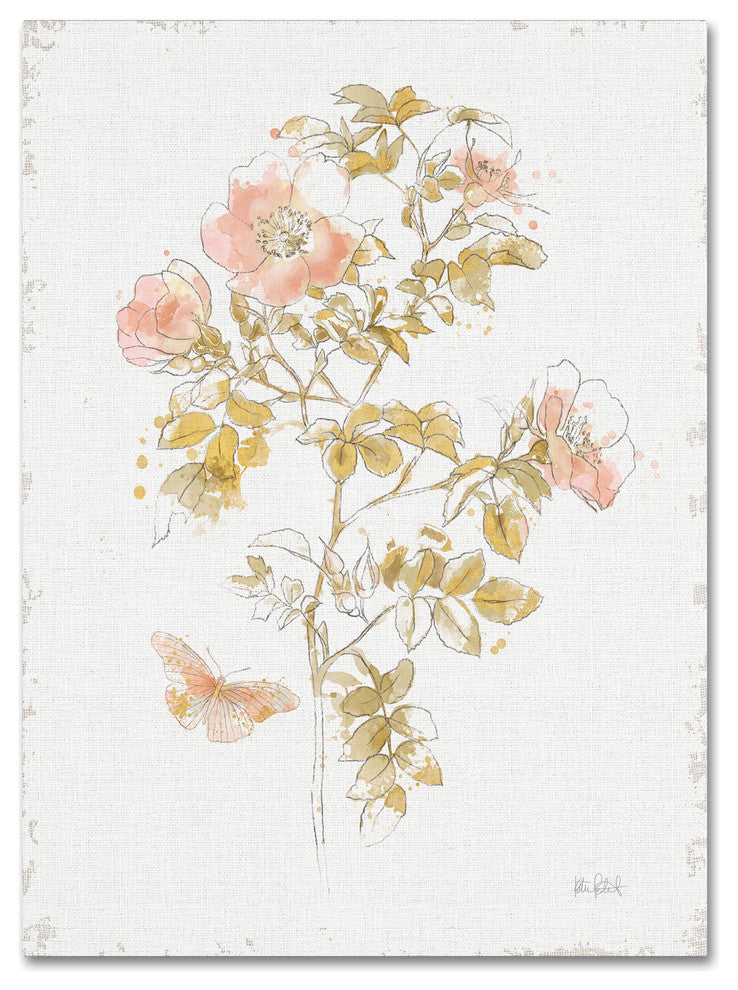 "Watery Blooms III" by Katie Pertiet, Canvas Art, 19"x14"
