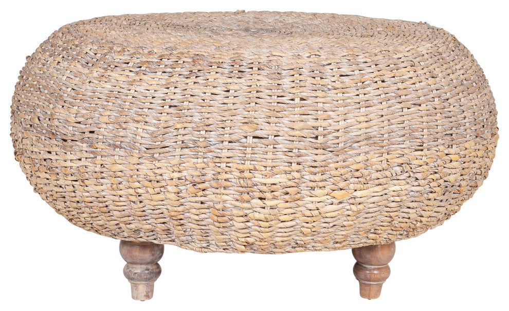 East at Main Sara Round Abaca Fiber Coffee Table