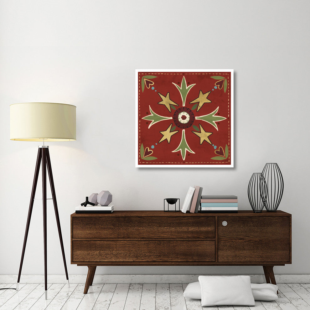 "Festive Tiles III" Digital Paper Print by Anne Tavoletti, 38"x38"
