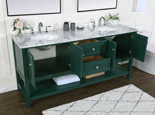 Home Living 72" Double Bathroom Vanity, Green