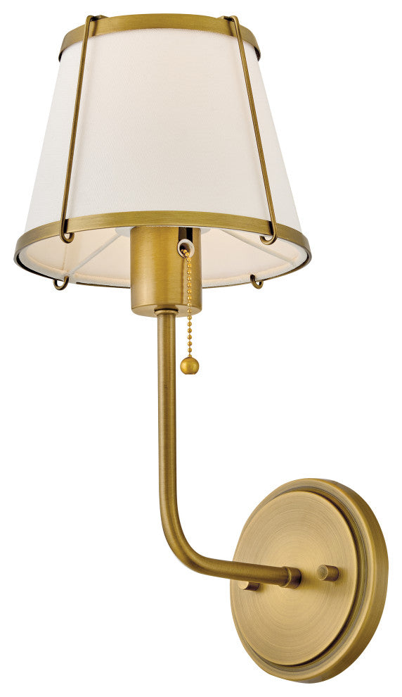 Hinkley Clarke Medium Single Light Sconce, Lacquered Dark Brass