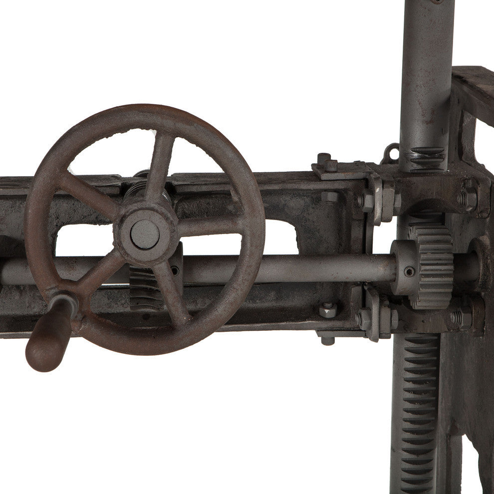 Artezia 60-Inch Reclaimed Teak Wood Desk with Adjustable Crank