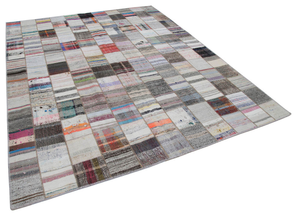 Rug N Carpet - Handmade Oriental 7' 11'' x 10' 0'' Vintage Patchwork Kilim Rug