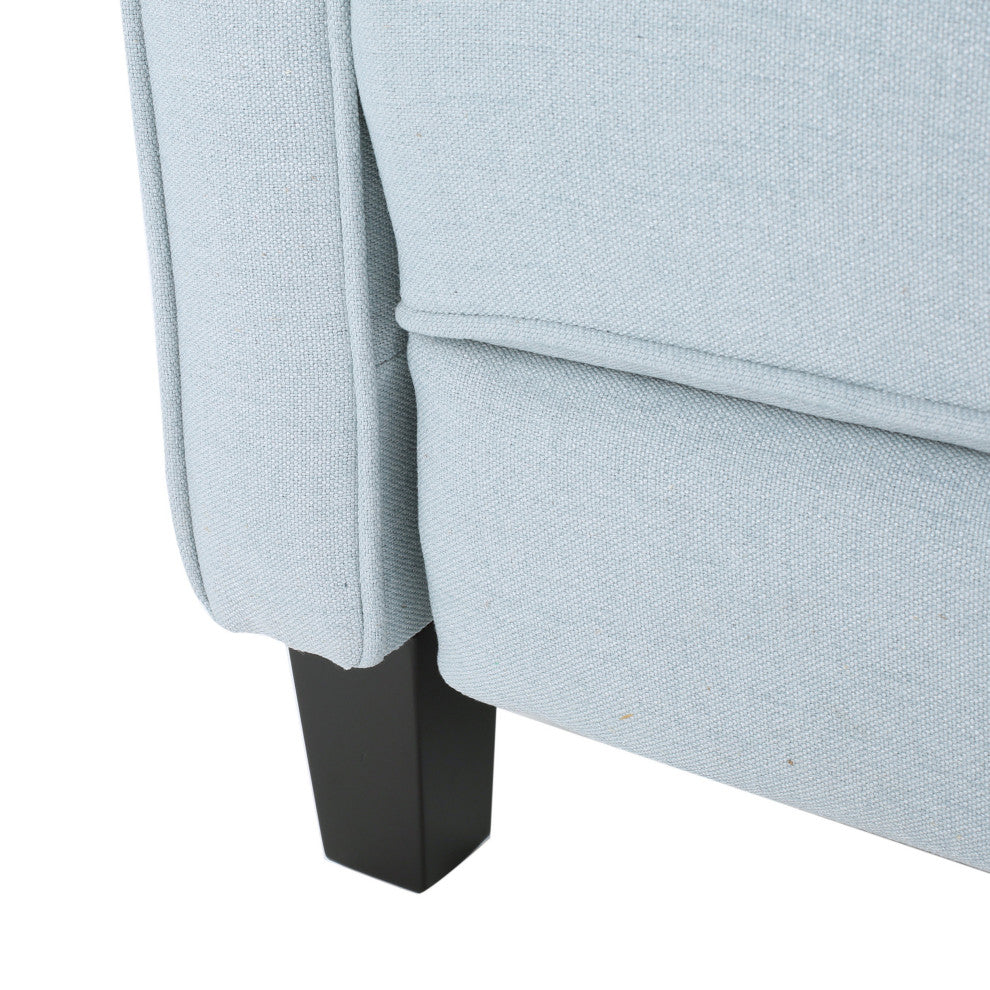 GDF Studio Hinus Indoor Upholstery Club Chair Recliner, Light Sky
