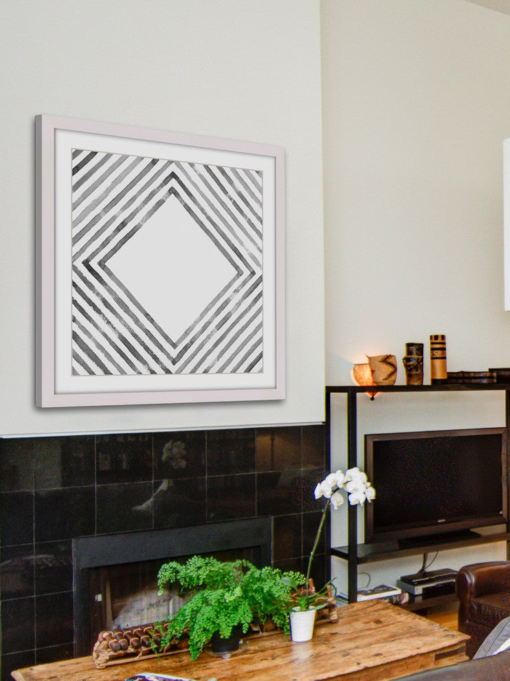 "Square in Depth" Framed Art Print