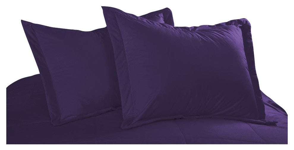 Cottonpure Colors All Natural 100% Cotton Pillow Sham, Fig, King