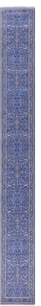 2' 7" X 21' 10" Runner Persian Nain Handmade Wool & Silk Rug - Q14884