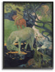 Horses Bathing Native Figures Classic Painting, 24"x30"