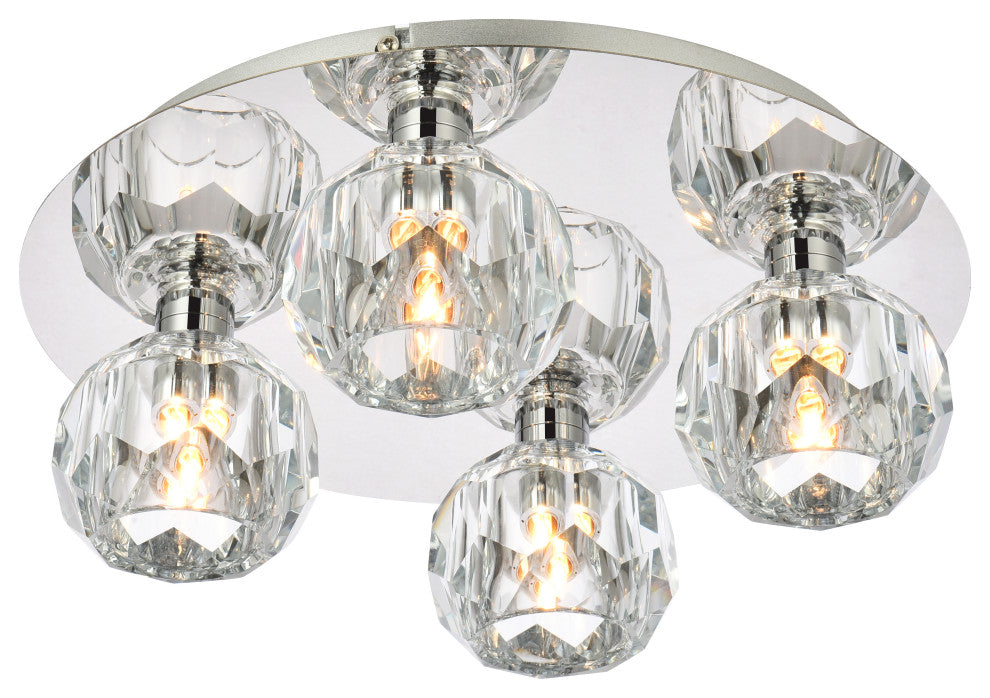 4 Light Ceiling Lamp, Chrome