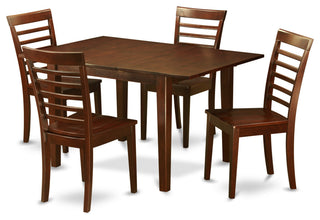 5 Pc Kitchen Dinette Set -Small Table And 4 Kitchen Dining Chairs
