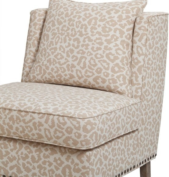 Madison Park Dexter Armless Accent Chair, Leopard Print