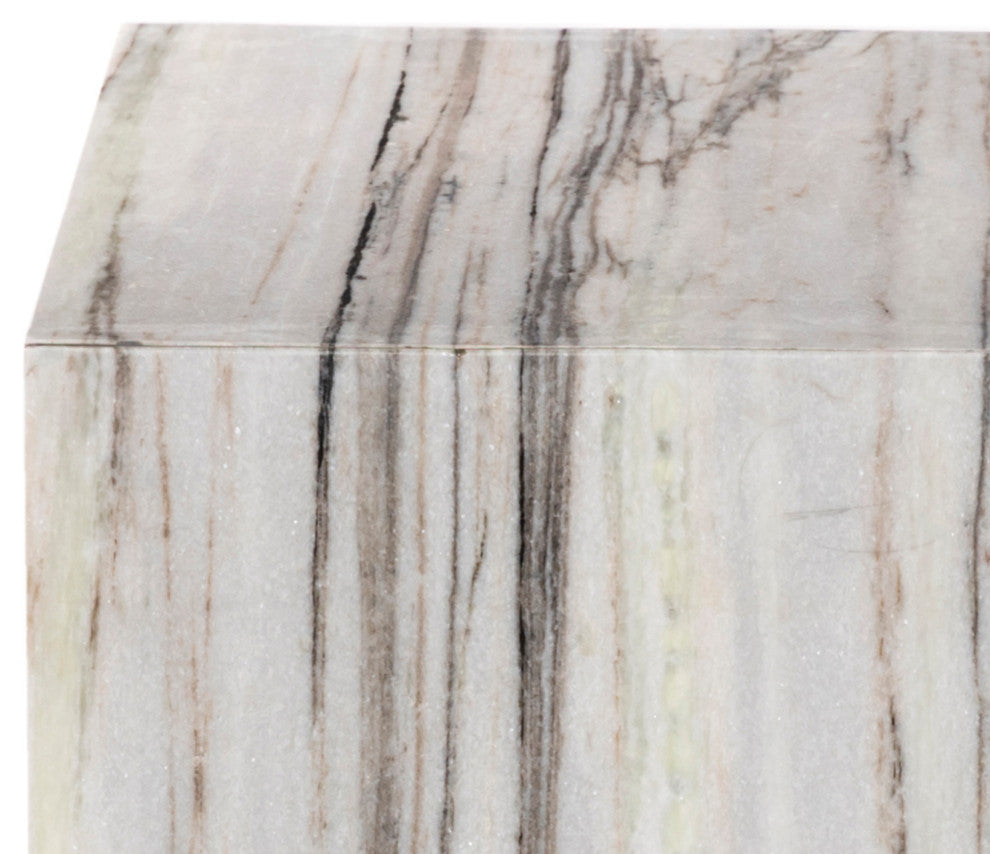 Canova Marble End Table, Black and White, End Table