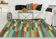 Winchester Kilim Shehzad Blue/Rust Rug, 4'8x6'8
