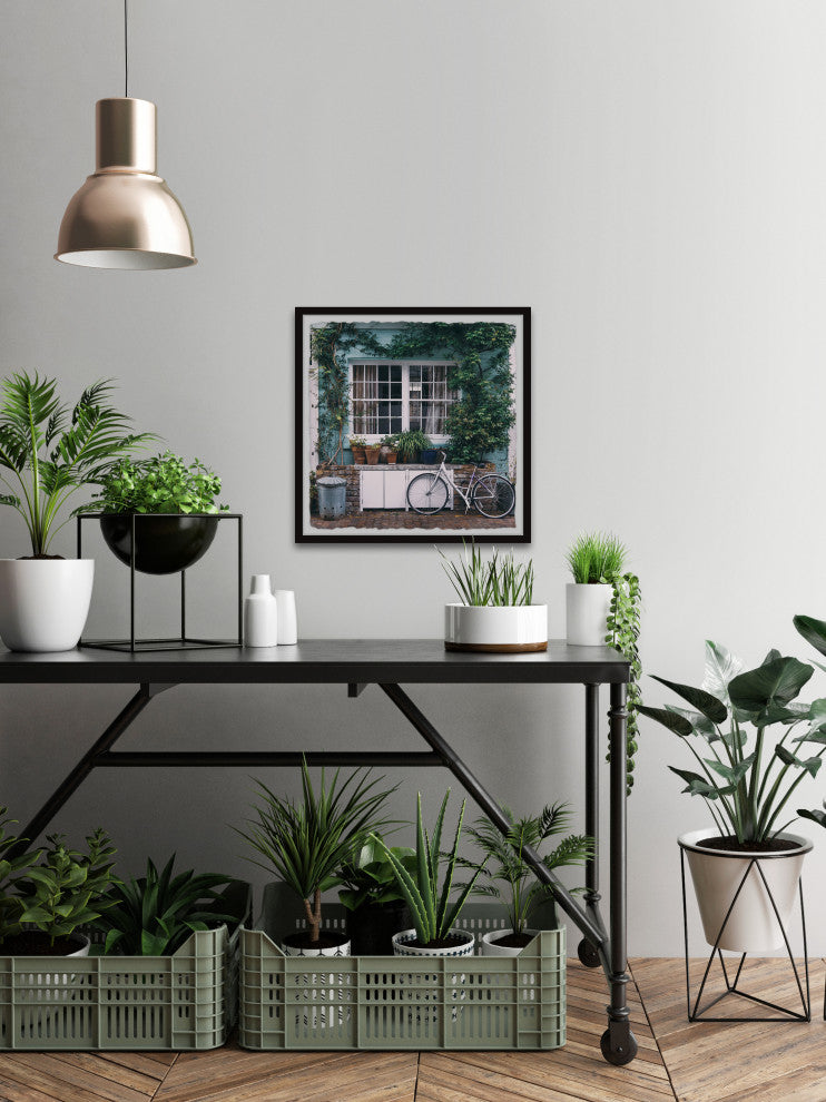 "Window Vines" Framed Painting Print, 12x12