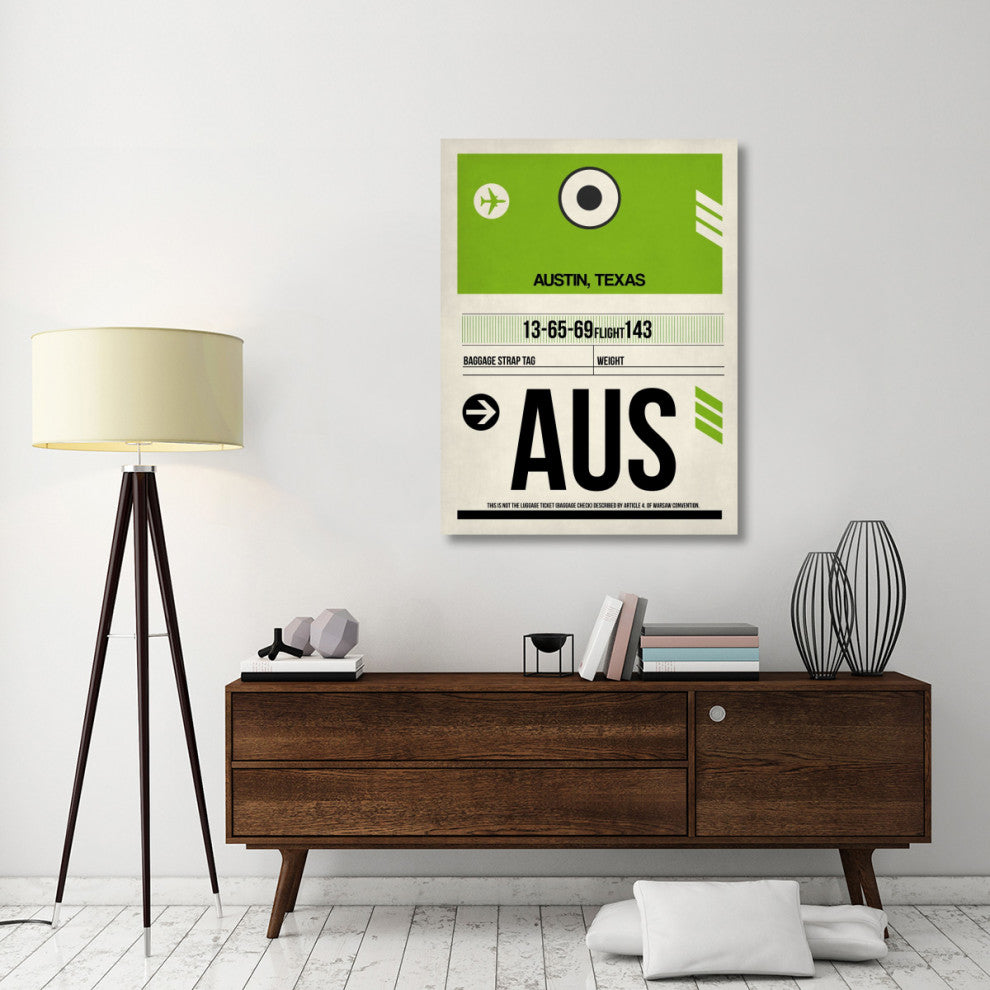 "AUS Austin Luggage Tag 1" Fine Art Print