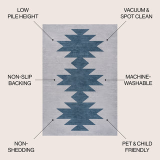 Chayton Minimalist Geometric Machine-Washable Area Rug