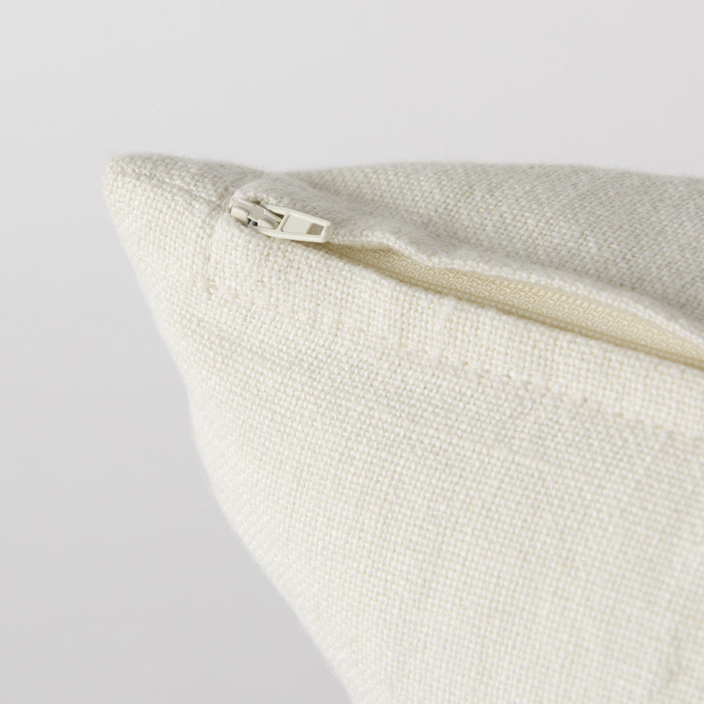 off white Pillow Cover With Brown Stripes