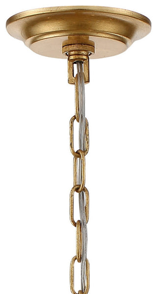 Arcadia 8 Light Chandelier in Antique Gold with Hand Cut Crystal