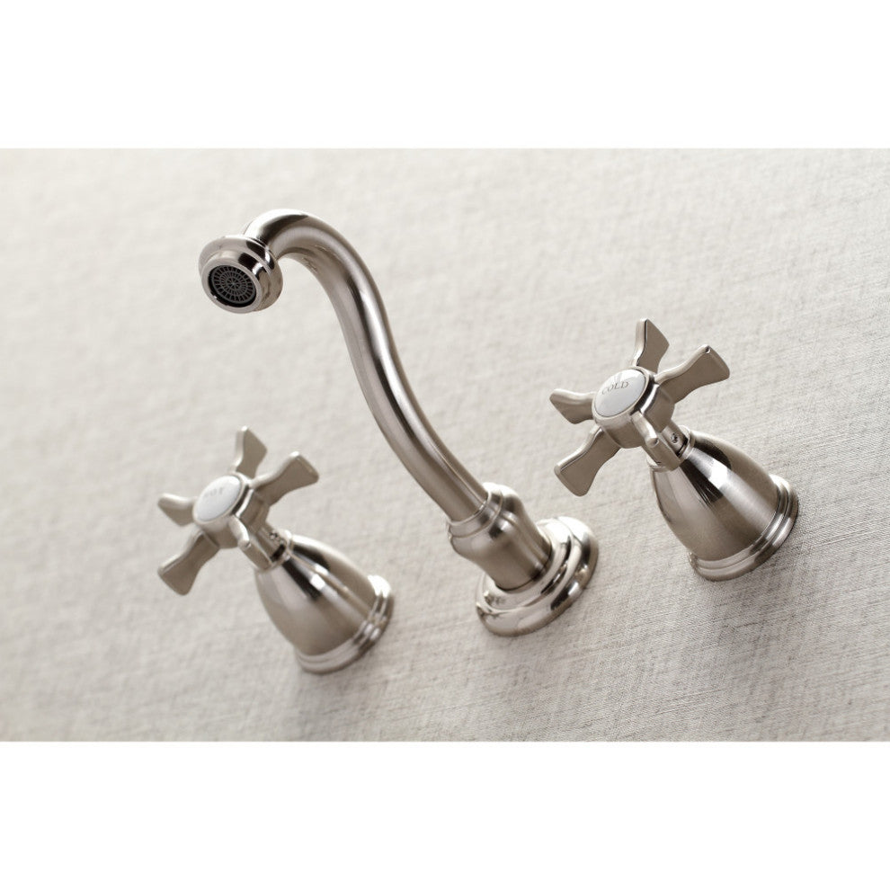 KS3028NX Two-Handle Wall Mount Tub Faucet, Brushed Nickel