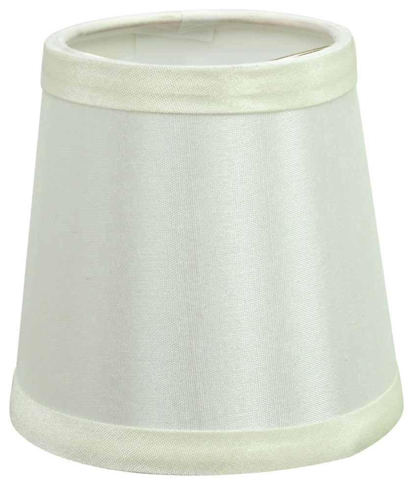 32712-2 Small Hardback Empire Chandelier Clip On Lamp Shade Off White 3"x4"x4"