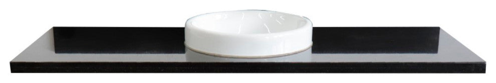 61" Black Galaxy Countertop and Single Round Sink