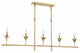 Broche 5-Light Antique Gold Chandelier