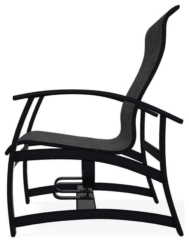 Belle Isle Sling Outdoor Hidden Motion Lounge Chair, Augustine Shadow/Black