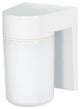 1 Light 8" Utility, Wall Mount White Glass Cylinder